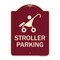 Signmission Reserved Stroller Parking W/ Graphic Heavy-Gauge Aluminum Sign, 24" x 18", BU-1824-22985 A-DES-BU-1824-22985 - alternate 1